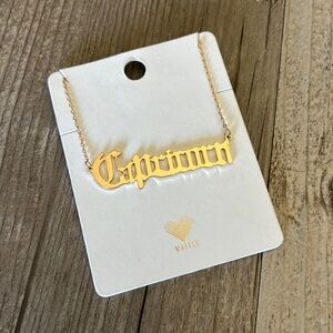 Capricorn Name Plate Necklace